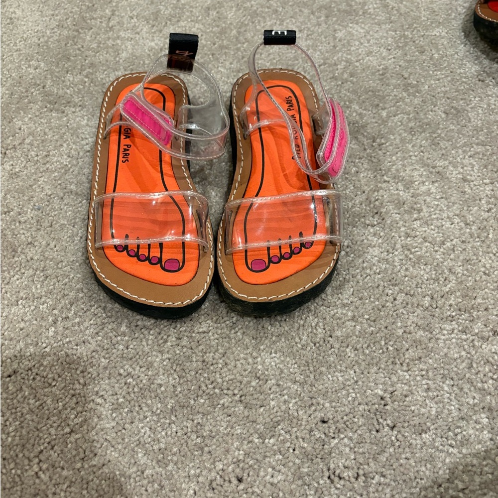 Clear and Pink Kids Sandals by Unknown Brand